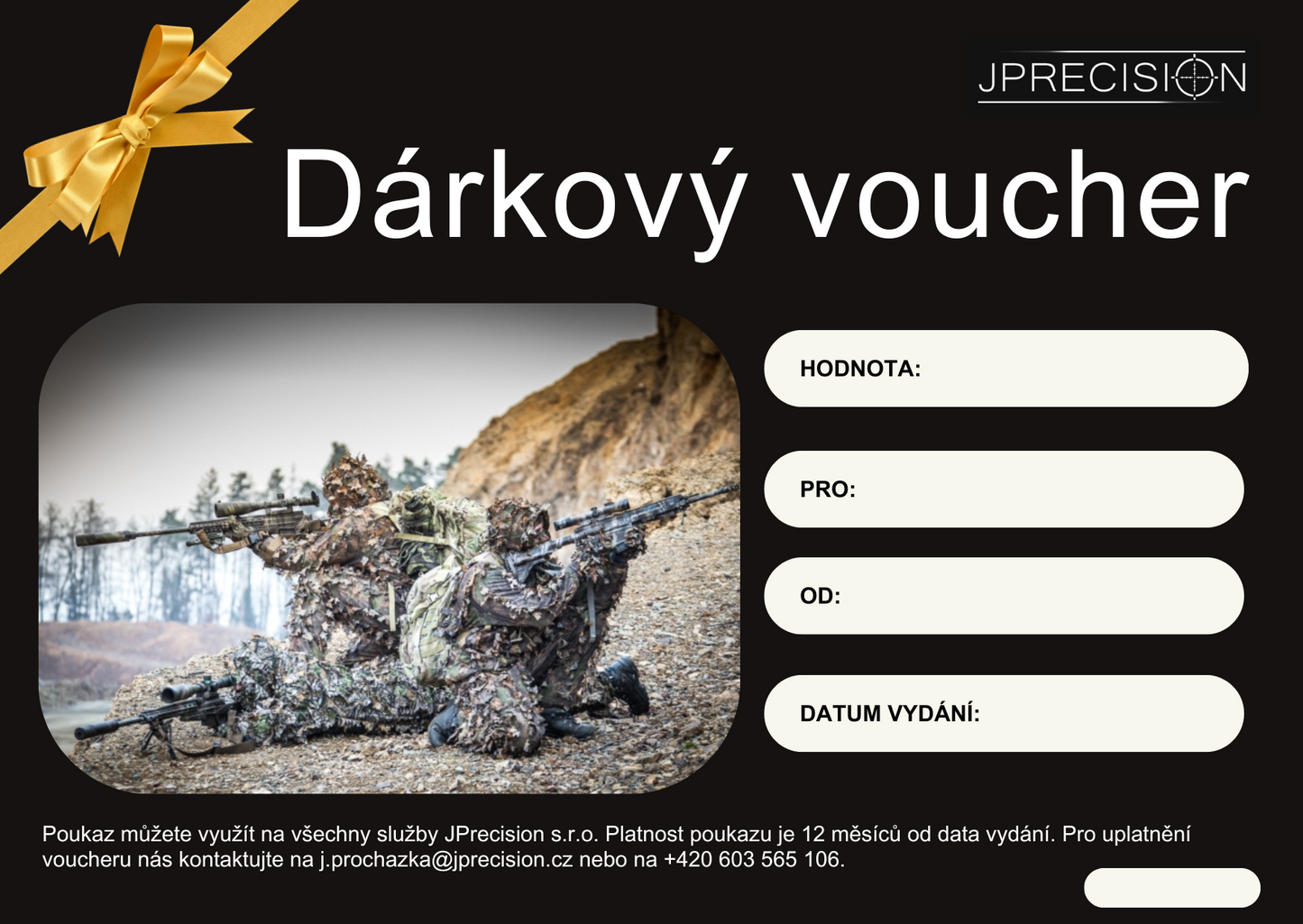 Dárkový voucher na služby JPrecision